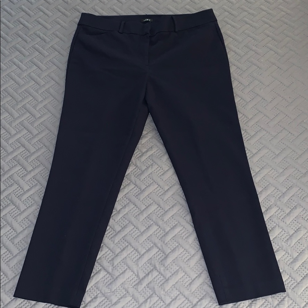 Loft Marisa Skinny Ankle Pants (Navy)